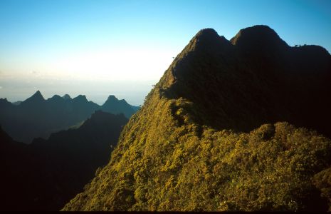Vrcholový hřeben Mont Aorai